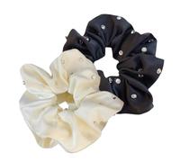 HAPINARY 2pcs Oversized Rhinestone Scrunchies Fashion Ponytail Holders for Women Lightweight Hair Ropes for High Ponytails Glamorous Hair Accessories for Daily and Formal Occasions