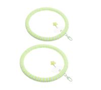 HAPINARY 2pcs Parrot Rope Perch Stand with Swing Ring Multifunctional Climbing Chewing for Parakeets Cockatiels Conures Bird Cage Accessories