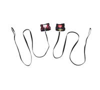 HAPINARY 2pcs Pet Harness and Leash for Bunny Guinea Pig Hamster Adjustable and Red Black for Walking Running Outdoors