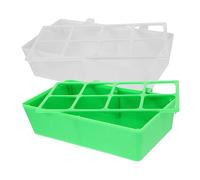 HAPINARY 2Pcs Plastic Bird Cage Food Bowls Spill Hanging Feed Containers for Parrots Pigeons Budgies Easy Clean Feeding Tools for Young Birds Learning to Eat
