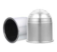 HAPINARY 2pcs Plastic Tow Ball Protect Caps for Trailer Hitch Balls Silver Colour Suitable for Ships and Commercial Vehicles Securely Protecting