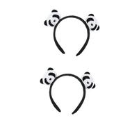 HAPINARY 2pcs Plush Panda Cartoon Hairband for Girls and Boy Girl Soft and Comfortable Headpiece for Birthdays Parties and Everyday Wear Cute Animal Hair Accessory