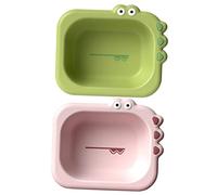 HAPINARY 2pcs Portable Cartoon Boy Girl Washbasin for Newborn Space-Saving Bath Tub for Face Cleaning Lightweight