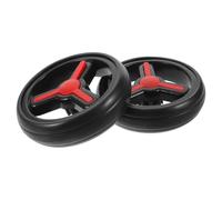 HAPINARY 2pcs Pram Stroller Wheel Replacement with Brake Lock and Precision Bearing Rotation 5.5 Inch Plastic Damper Wheels Accessories