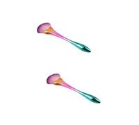HAPINARY 2pcs Pretty Makeup Brush Blush Brush Purple Makeup Brush Sector Makeup Brush Electroplate Cosmetics Brush Fashion Blush Mini Tape Dispenser Professional Makeup Brush