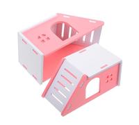 HAPINARY 2pcs Rat Hideout House for Hamsters Guinea Pigs Sleeping Nest Safe Comfortable Small Animal Cage Accessory Play
