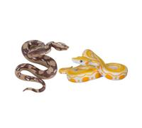 HAPINARY 2pcs Realistic Faux Snakes Prank with Lifelike Scales for Halloween Decorations and Garden Pranks Compact Design for Themed Parties and Educational Displays