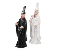 HAPINARY 2Pcs Resin Mythical Black and White Figures for Sand Table Accessories Creepy Horror Statues for DIY Psychological Counseling and Creative Play
