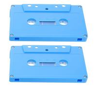 HAPINARY 2pcs Retro Blank Audio Cassettes with Classic Retro Design for Music Party Supplies and DIY Projects, Versatile Plastic Cassette Tape Decor Creating Nostalgic Atmosphere