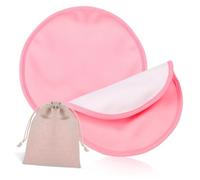 HAPINARY 2pcs Reusable Castor Oil Breast Wraps Storage Bag Organic Castor Oil Pack for Breast Care Comfortable and Skin-Friendly Design Cute Pink for Everyday Use