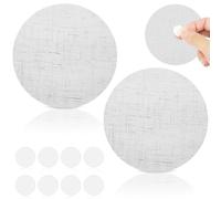 HAPINARY 2pcs Round Beige Fabric Lampshade Diffuser Covers for Pendant Light and Lampshade, Easy to Match Anti-Dazzling Shading Accessories Suitable for Table Lamp and DIY Light