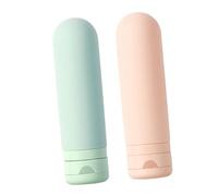 HAPINARY 2pcs Silicone Empty Lotion Bottle Travel Shampoo Dispenser Portable Cosmetic Container for Hotel Use Light Bottle
