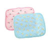 HAPINARY 2pcs Small Animal Cooling Mat Set for Summer with Rabbit Bunny and Hamster Cooling Pads Xs Size Breathable Soft Fabric for Hot Weather Resting