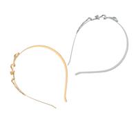 HAPINARY 2Pcs Snake Metal Headbands for Women, Gold and Silver Serpent Hair Styling Headbands with Rhinestones, Wedding Tiara and Evening Party Hair Accessories