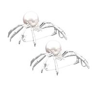 HAPINARY 2pcs Spider Brooch Pin for Women, Halloween Spider Jewelry with Artificial Pearl, Realistic Copper Brooches, Versatile Clothing Accessory for Occasion