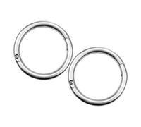 HAPINARY 2pcs Stainless Steel Cattle Nose Ring Heavy Duty Metal Hoop for Cow Bull Farm Animal Traction Veterinary Tool Durable Livestock Management Accessory