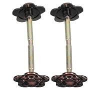 HAPINARY 2pcs Stainless Steel Door Hole Cover Plates Flower Shaped Lock Hole Covers with DIY Installation for Front Door Home Security Upgrade Brown