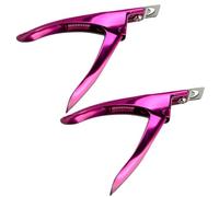 HAPINARY 2pcs Stainless Steel Nail Tip Clippers Comfortable Ergonomic Design Easy Trimming Artificial Nails Suitable Salon Home Use