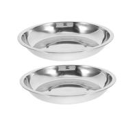 HAPINARY 2pcs Stainless Steel Pet Bowls for Cats and Dogs Durable Dog Food Dish and Puppy Water Bowl Multiple Pets for Food and Water Use