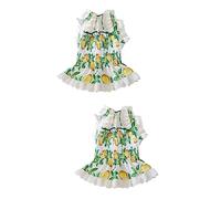 HAPINARY 2pcs Summer Pet Clothing Adorable Dog Dress Puppy Dress for Small Dogs Decorative Washable Fashion Cat Apparel