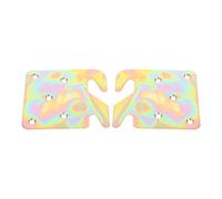 HAPINARY 2pcs Thickened Carbon Steel Bed Frame Hinge Brackets with 5 Hole Design for Wood Bed Repair and Practical Use