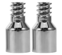 HAPINARY 2pcs Threaded Tip Replacement for Extension Pole Adapter Compatible Broom Handle Attachments and Push Broom Handle, Zinc Alloy Material, Lightweight and Reliable Safety Performance