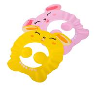 HAPINARY 2pcs Toddler Shower Cap for Washing Hair, Baby Bath Cap Made of Eva, Multifunctional Adjustable Four-button Design, Protects Face and Eyes during Bathing and Water Activities