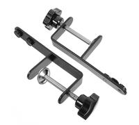 HAPINARY 2pcs Universal C Clamp Table Rod Stand Pegboard Fixed Bracket with Plastic Over-The-Table Clamp for Desktop Pegboard Organizer in Home Office Workshop