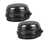 HAPINARY 2pcs Universal Stove Knob Covers Child Proof Stove Knob Safety Covers for Gas Plastic Burner Switch Protection Caps Easy to Clean Black Kitchen Use