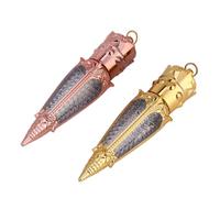 HAPINARY 2pcs Upgrade Lip Gloss Empty Bottles Creative Radish-shaped Makeup Dispenser Tubes in Golden and Rose Gold Portable Containers for Lip Liquid Oil and Tint Storage