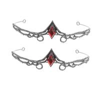 HAPINARY 2pcs Vintage Baroque Crown Headband Pageant Princess Tiara Birthday Crystal Tiara Wedding Rhinestone Crown