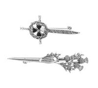 HAPINARY 2Pcs Vintage Thistle Brooch Pins Fashion Brooch Jewelry for Women Elegant Collar Lapel Breastpins Unique Scottish Flower Design Lightweight Versatile Accessory
