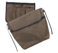 HAPINARY 2pcs Wheelchair Armrest Organizer Bags in Coffee Colour, Made of Wear-Resistant Polyester Fabric, Featuring Hands-Free Convenience and Space-Saving Design for Outdoor Use