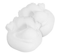 HAPINARY 2pcs White Plastic Paintable Frog Masks for DIY Blank Cosplay Mask Set Lightweight Pvc Material Suitable for Festive and Masquerade Parties