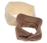 HAPINARY 2pcs Wide Knotted Headbands for Women Elastic Turban Hair Accessories Comfortable Sweat Absorbing Bands for Yoga Work Travel and Morning Exercises