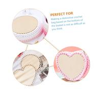 HAPINARY 2pcs Wooden Crochet Basket Bases for DIY Crafting Premium Smooth Wood Basket Bottoms with Round and Heart Shapes Bag Weaving Base for Handmade Knitting and Woven Bags