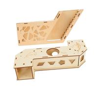 HAPINARY 2pcs Wooden Hamster Play Toy Labyrinth Climbing Tunnel Hidden House for Animals Fun Activity Supplies to Relieve Boredom Encourage Exercise