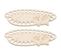 HAPINARY 2pcs Wooden Thread Organizing Plate Embroidery Stitching Tool with Delicate Design Khaki Colour Convenient and Practical Prevents Threads from Getting Tangled for Novices DIY Craft