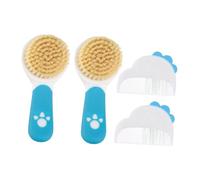 HAPINARY 2set Boy Girl Hair Care Kit Soft Bristle Brush Comb Set for Newborns Cradle Cap Comb for Grooming Gentle Hair Accessories