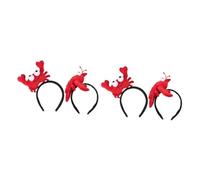 HAPINARY 2sets Creative Crab and Lobster Headband Set Restaurant Staff Attire Unique Hair Band Attention-grabbing Design 2pcs*2