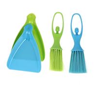 HAPINARY 2sets Mini Broom Dustpan Cage Sweep Brush Indoor Cleaning Pet Supplies for Hamsters Gerbils Random Color