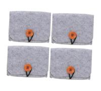 HAPINARY 2sets Multi-Purpose Essential Oil Organizer Bag Compact Oil Storage Pouch Felt Non-Woven for Travel Home 2pcs*2