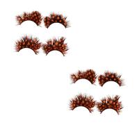 HAPINARY 2sets Natural False Eye Lashes Russian Strip Lash Costume Eyelashes for Party 2pairs*2