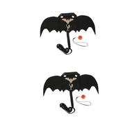 HAPINARY 2sets Portable Bunny Bat Wings for Halloween Parties and Easy to Wear Bunny Costume Leash and Bell for Pets Like and Chinchillas