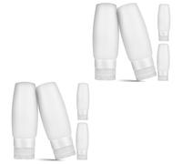 HAPINARY 2sets Squeezy Bottles for Travel Compact Shampoo Bottles Leakproof Bathroom Spray Nozzles 100ml 4pcs*2