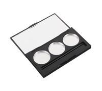 HAPINARY 3-grid Refillable Eyeshadow Palette Empty Travel Makeup Organizer Dual-sided Tape for Custom Colors for Diy Makeup Enthusiasts