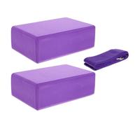 HAPINARY 3 Pcs Yoga Block and Strap Set for Hot Yoga Sessions with Lightweight Eva Foam Material and Portable Design, for Flexibility Training and Stretching Exercises