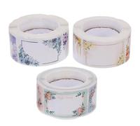 HAPINARY 3 Rolls of Assorted Colour Blank Name Stickers with Strong Stickiness and Handwriting that Will Not Fade Easily, Coated Paper Labels for Food Storage and Kitchen Reminders