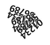 HAPINARY 3 Sets Black Mailbox Number Stickers Pet Adhesive Digits for House Address Indoor Outdoor Use Metal Plastic Glass Surfaces Easy Application Number Patterns for Doors Bins Signs
