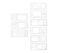 HAPINARY 3 Sets Reusable Journal Planner Stencils Set Record Templates for Neat Daily Weekly Monthly Logs DIY Painting Art Stencils for Scrapbooking Compatible with Notebooks Office School